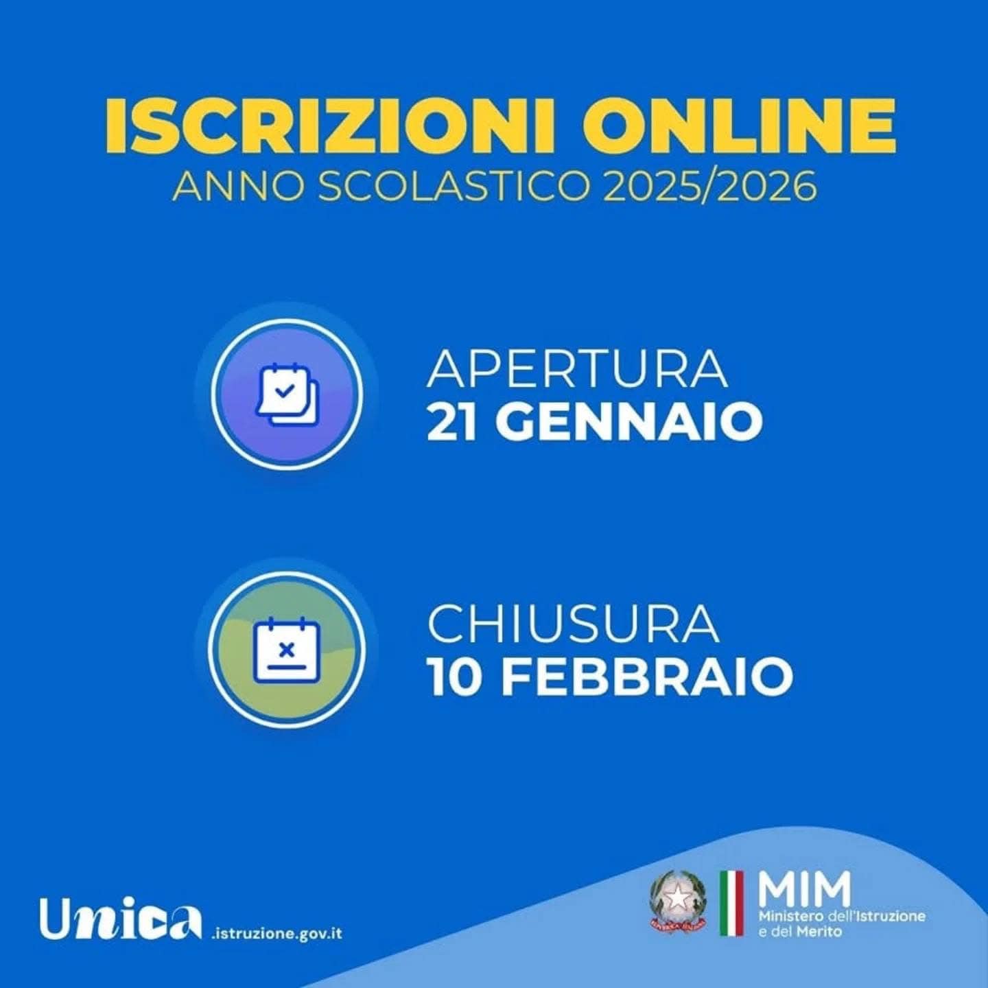 Iscrizioni MIM 25.26